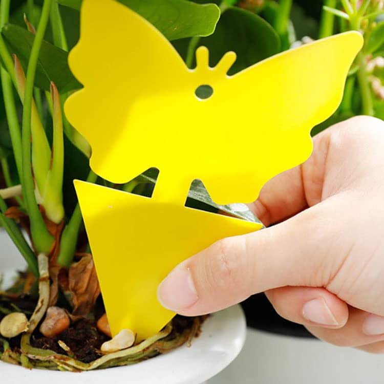 10pcs Yellow Double-sided Greenhouse Sticky Traps Bugs Sticky Board  Multiple Flying Insect Catching Control Sticker