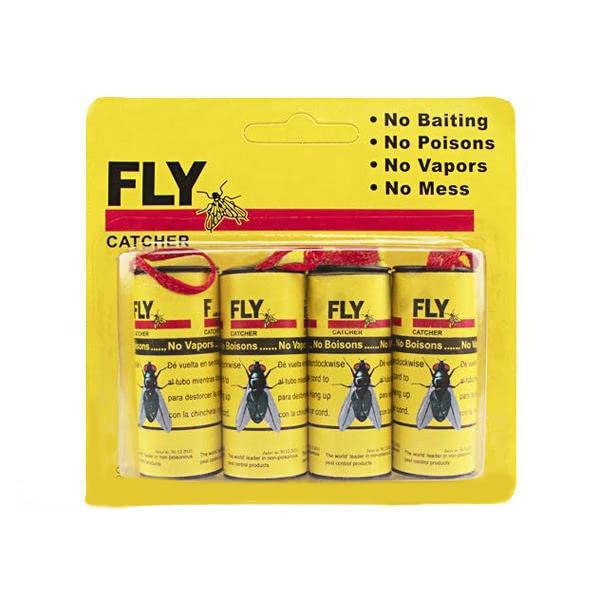 Disposable kill fly catcher Sticky Glue Ribbon Roll Insects