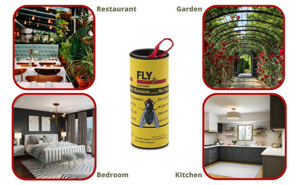 RuiKeHousehold Sticky Insect Flying Insect Trap Board Fly Catcher Sticky  Fly Trap Indoor/Outdoor/Kitchen Extremely Sticky Fly Trap Board benefit 