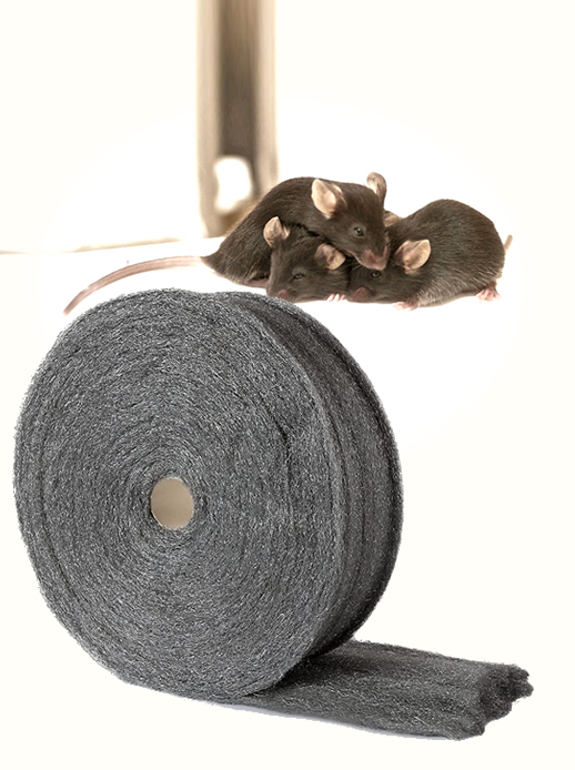 Steel wool against mice, rats and other rodents